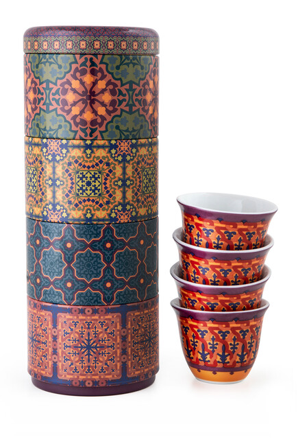 Vagabonde Tin Box With Cups Set of Four